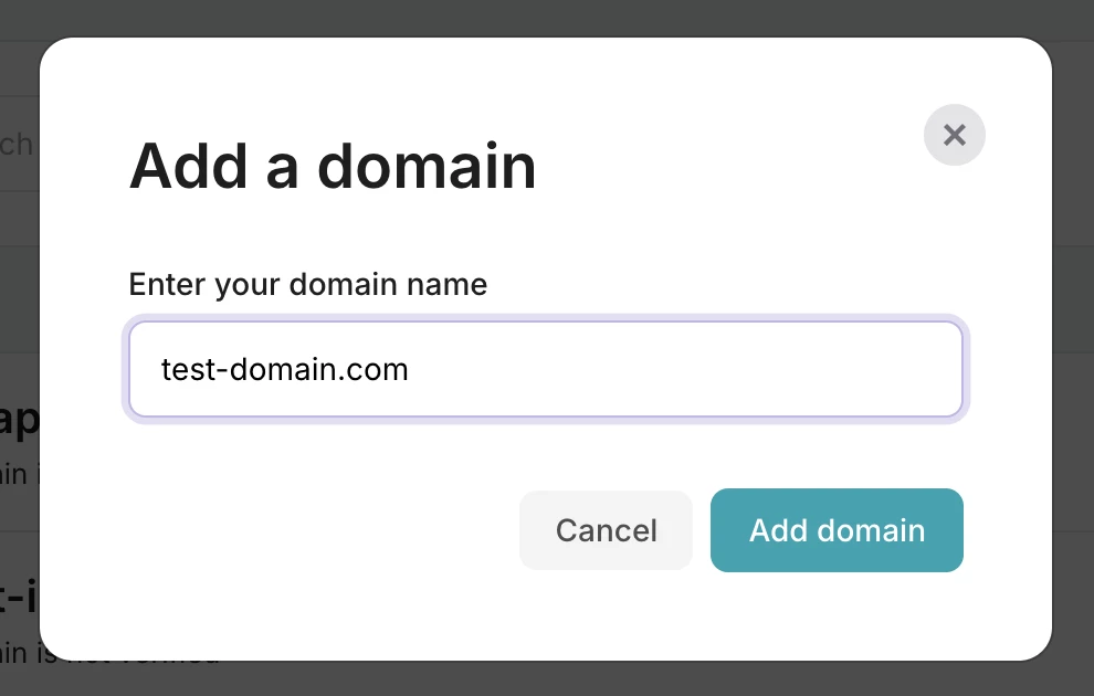 Add new domain